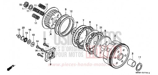 EMBRAYAGE CB250X de 1999